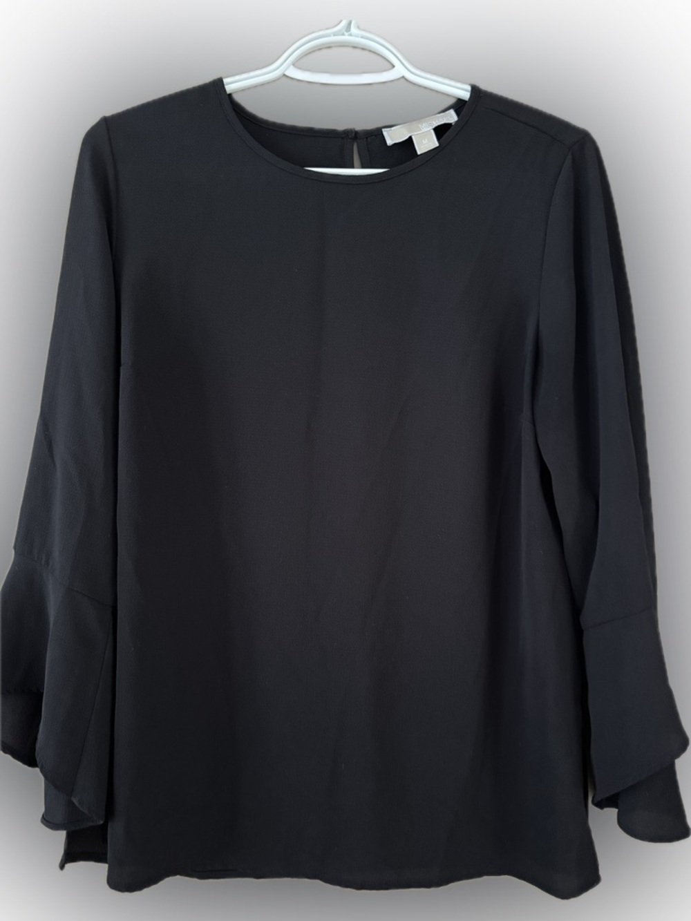 Michael Kors Black bell sleeve shirt